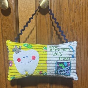 Machine Embroidered Tooth Fairy Pillow with Crown Design